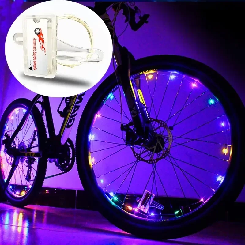 Mountain Biking Lights - 自転車タイヤ用ナイトライト,スポークライト,マウンテンバイクフレーム装飾,ホットホイールライト