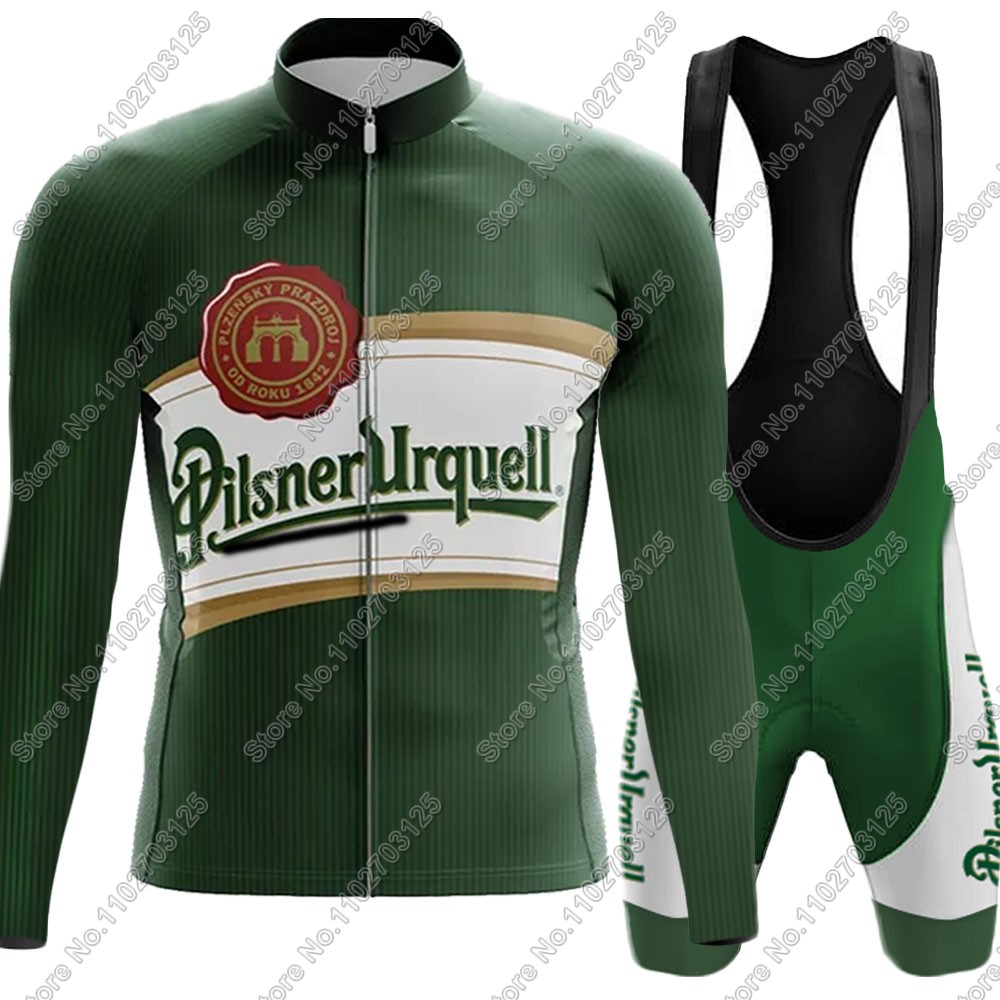 Mountain Biking Trousers - 2025 ドリンクビールサイクリングジャージセット夏チェコ長袖服シャツロードパンツビブショーツバイクスーツ MTB マイヨ