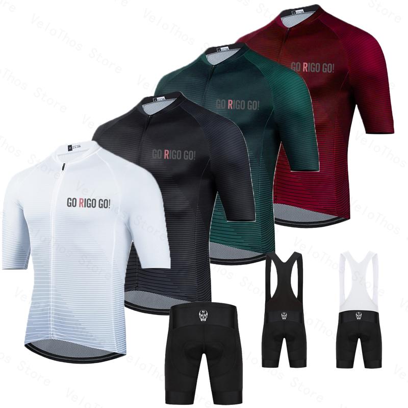 Mountain Biking Trousers - ゴーリゴーゴーサイクリングセット半袖ジャージとビブショーツプロレースメンズサマー通気性自転車ウェアスーツMTBロパマイヨ