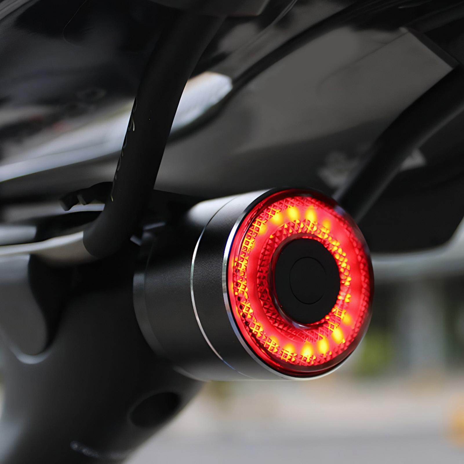 Mountain Biking Lights - 自転車リアライト スマートバイクテールセンシングライト サイクリングブレーキセンシングランプ 乗馬用 マウンテンロード 毎日の通勤