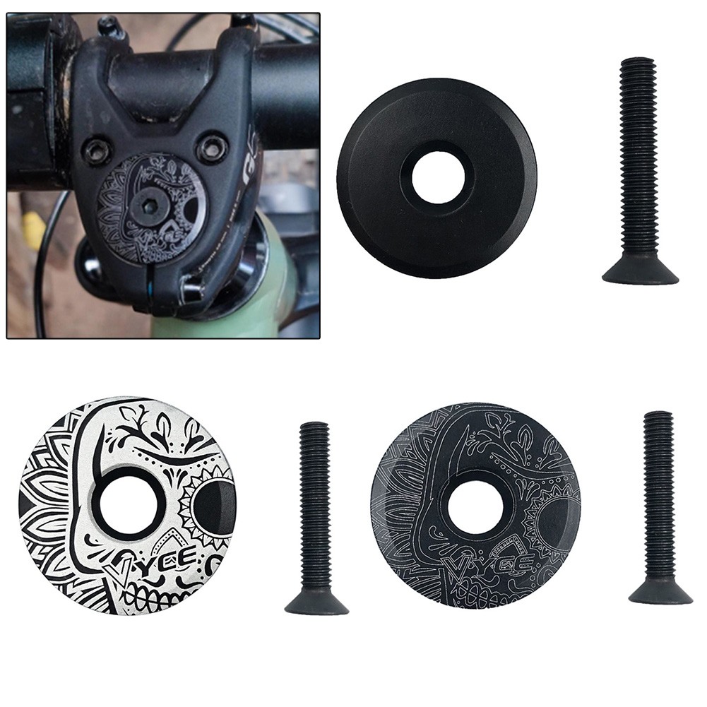 ロゴなしバイクヘッドセットキャップ自転車ステムヘッドセットト - Mountain Biking Logo のレビューと価格