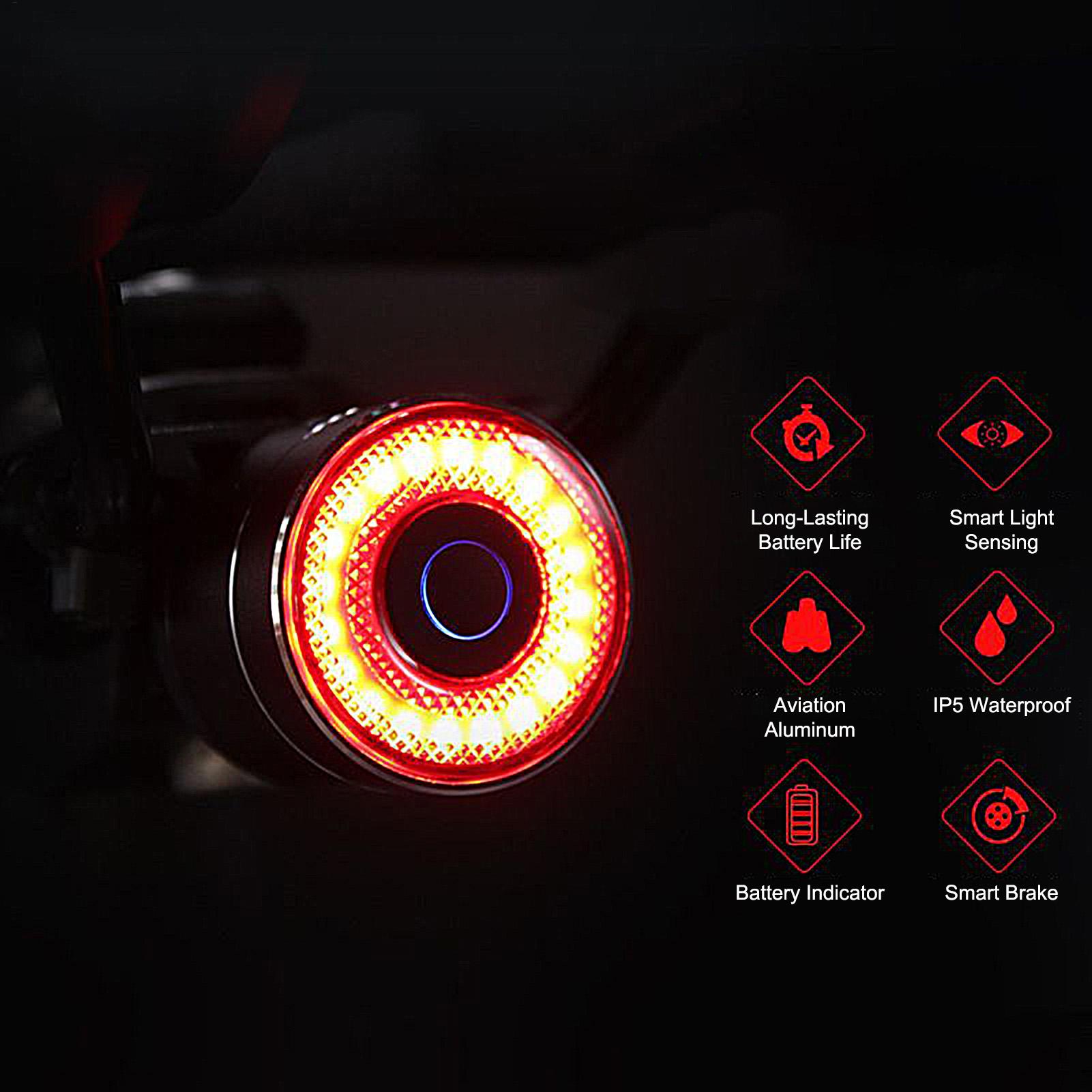 自転車ブレーキライト スマートバイクテールセンシングライト  - Mountain Biking Lights のレビューと価格