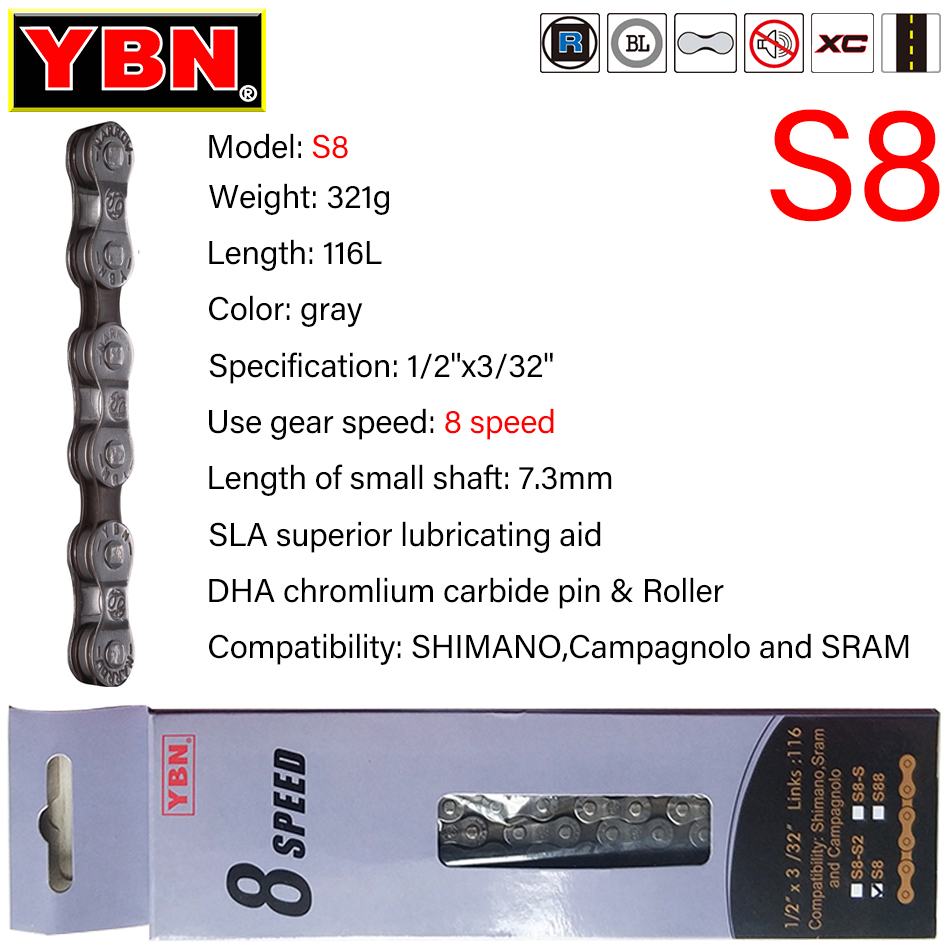 YBN 自転車チェーン,8/9/10/11/12スピード,マ - Cassette 11 Speed のレビューと価格