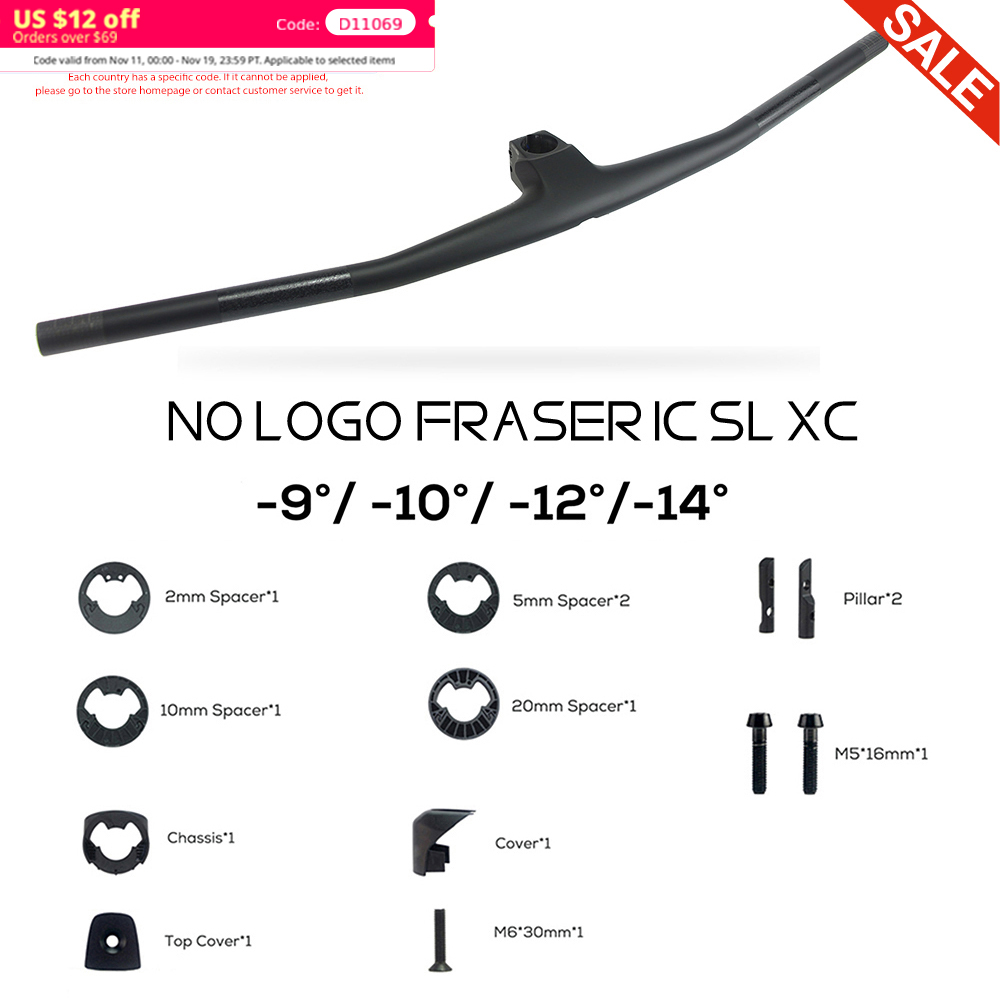 ロゴなし FRASER IC SL XC ハンドルバー、フル - Mountain Biking Logo のレビューと価格