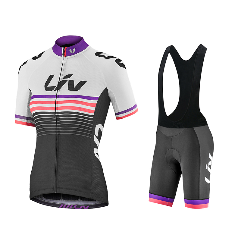 Liv-女性用サイクリングジャージとよだれかけショーツ,半袖 - Mountain Biking Trousers のレビューと価格